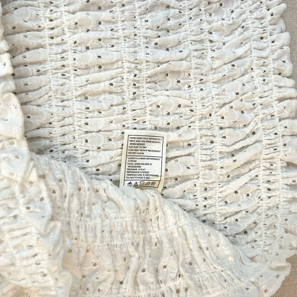 NWT BB Dakota by Steve Madden Women's Peasant Top White Size 3X, Coastal, Boho - Picture 7 of 9